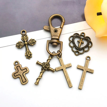 20/100 Styles Antique Silver Crosses - Perfect for Handmade Jewelry like Necklaces, Bracelets & Earrings"