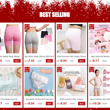 4pcs Girls Safety Pants Modal Dance Leggings Shorts 2024 Soft Candy Color Panties Girls Underwear Short tights Aged 3-12 Years