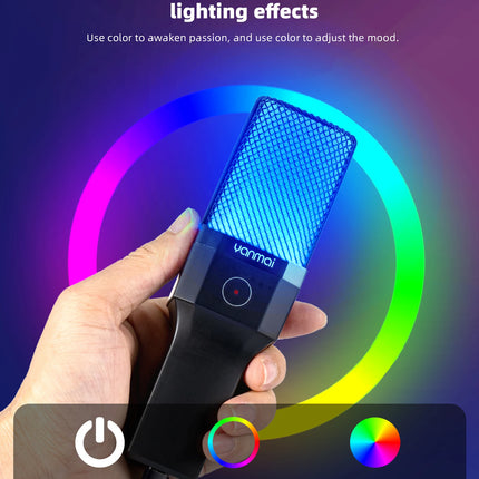 Gaming Computer Professional Condenser Microphone Mic PC Laptop USB Wired Live Streaming Podcast Studio Mike Kit Gamer Karaoke