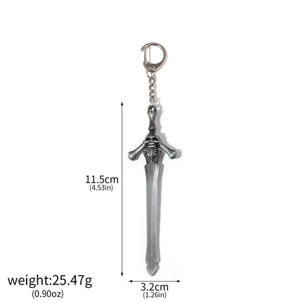 Game DMC Keychain Dante Sword Rebellion Awakening Keyring Nero Red Queen Keychains Weapon Pendant for Men Jewelry