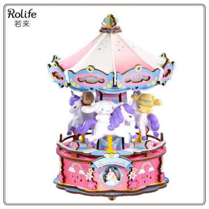 New Rolife Sanrio Dreamland Super Cute Diary Series DIY Handmade Music Box Surprise Assembly Toy Gift Original in Stock