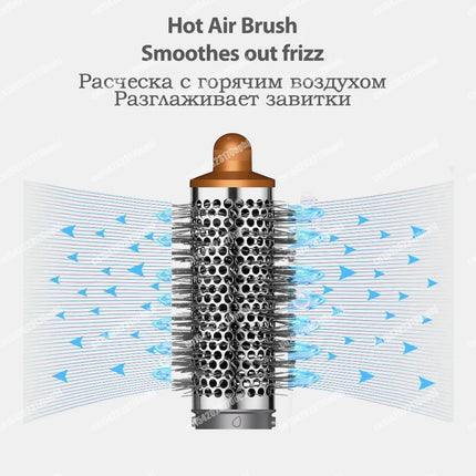 New Multil Hair Styler Auto Curling Dryer Wrap Hot/Cold Air Dryer 1300W Hair Straightener Curling Barrel Brush Salon Hair Dryer