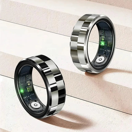Smart Ring Luxury Fashion Finger Ring Men 5ATM Waterproof Support Swimming Health Tracker Heart Rate Blood Oxygen Monitoring New