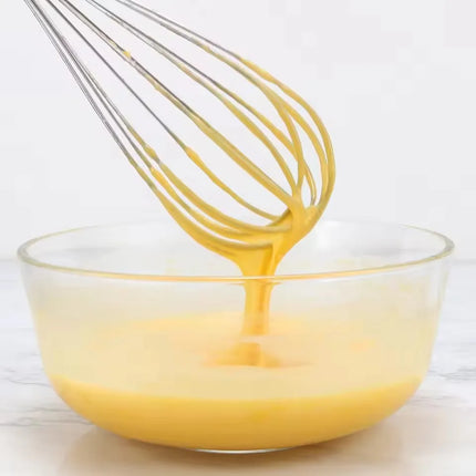 LMETJMA 8" 10" 12" Egg Whisk Stainless Steel Egg Whisk Kitchen Wire Balloon Whisk Milk Egg Beater Egg Mixing Mixer Tools