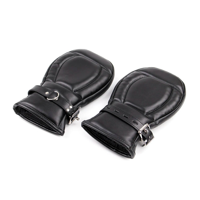 Adult Games Puppy Sex Handcuffs Mittens Leather Gloves Dog Paw Padded Fist Mitts Palm Padded BDSM Bondage Sex Toys For Couples
