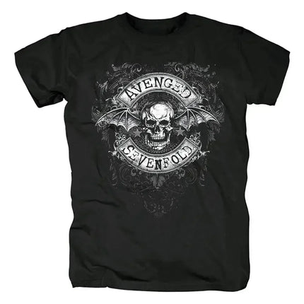Avenged Sevenfold Band Nightmare Black Classic Style Casual Loose Print T-Shirt Graphic Short Sleeve Shirt Unisex