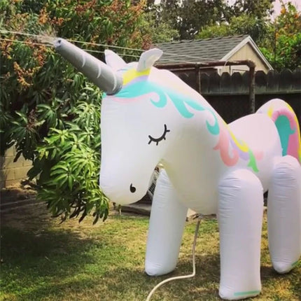PVC Inflatable Toys Water Spraying Unicorn Elephant Water Mat Sprinkler Outdoor Toy for Children Summer Fun Play Equipment