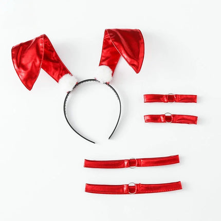 Dresses Sexey SM Three-point Bunny Girl Uniform Temptation Xxx Cosplay Night Watch Song Leather Sexy Lingerie Erotic Costume 18