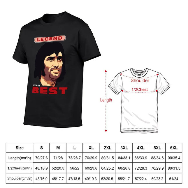 GEORGE BEST - Football Legend T-Shirt anime figures cheap stuff boys whites shirts graphic tees men clothing