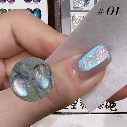 1-6PCS Popular Winter Internet Celebrity Hot-selling Northern Lights Cat Eye Magnet Gel Nail Polish Nail Art Nail Supplies