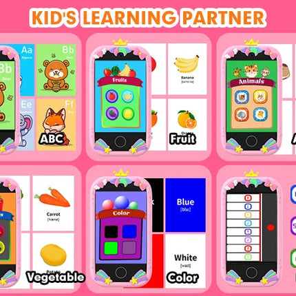 3.5 inch Children Smart Phone Toys Dual Camera 18 Games Multifunct Baby Mobile Educational Toys for Kids Birthday Christmas Gift