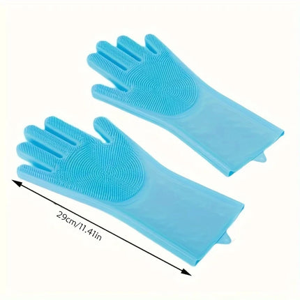Multifunctional Silicone Pet Grooming Gloves Dog Cat Bathing Shampoo Scrubber Hair Removal Cleaning Gloves
