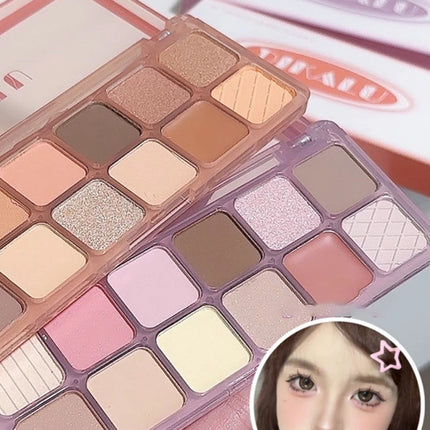 1Pc DIKALU Peach Kumquat Eyeshadow Palette Nude Pink Purple Eye Pearl Glitter Shadows Korean Charming Contour Eyes Make Up