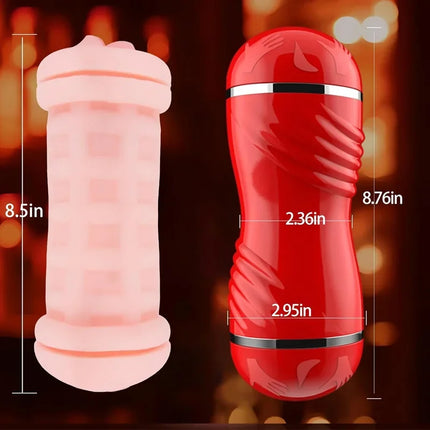 Male Masturbator Blowjob Vagina 2-in-1 Realistic Vagina Sex Toys Masturbation Cup Adult Goods for Men Sex Machine Pocket Pussy