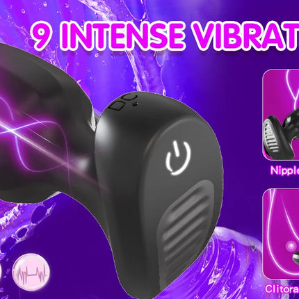Anal Plug Vibrators Sex Toys - APP Remote Control Prostate Massager with 9 Intense Vibration Modes, Female Wearable G Spot