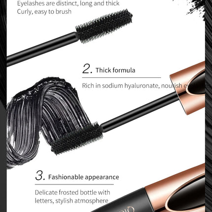 7D Fiber Mascara Set Waterproof Durable Curling Mascara Sweatproof Anti-smudge Slimming Base Mascara for all skin types