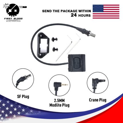Tactical ModButton Remote Pressure Switch For SF M300 M600 Flashlight PEQ15 NGAL OGL Dual Function Tail ModButton crane plug