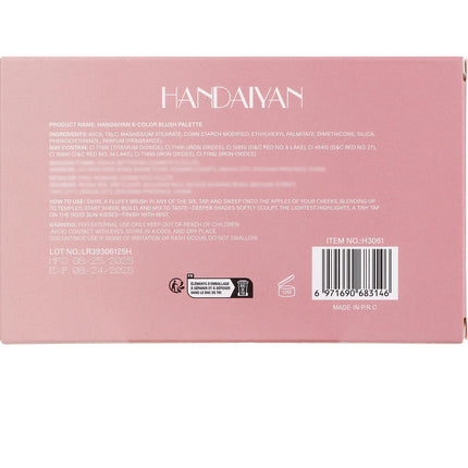 Long Wear Blush Makeup Palette Buildable Color Velvet Finish Face Powder Cheek Contouring Brightening