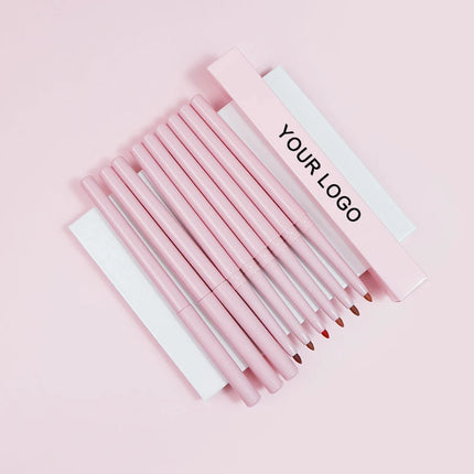 15colors Custom Bulk Lipliner Private Label Pink Package Vegan Lipstick Waterproof Rotating Multi-functional Lip Liner Makeup