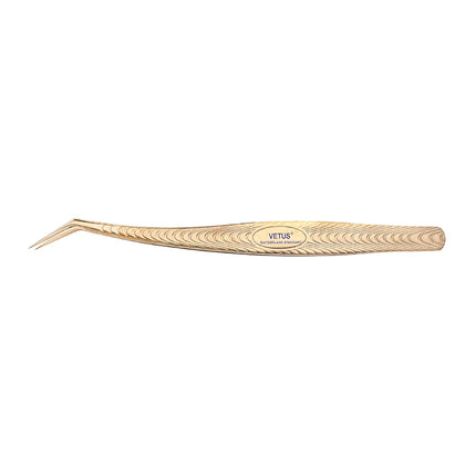 VETUS Anti-slip Eyelash Extension Tweezers Stainless Steel Fiber Tip Lashes Precision Tweezer for Makeup Tools