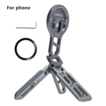 Foldable Magnetic Tablet Phone Holder Handle Phone Tripod Mount w Arca ColdShoe Desk Mount for iPhone 16/15/14/13 XIAOMI Magsafe