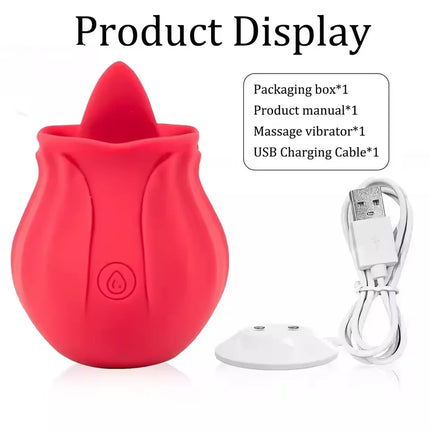 Powerful Suction Clitoral Stimulator - IPX7 Waterproof Rose Toy, Long Battery & Ultra Quiet, G-Spot & Oral Vibration for Women