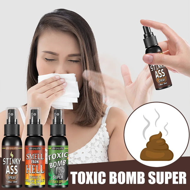  5-1PCS 30ml Fart Gag Spray Prank Joke Plastic Spray Can Stink Party Supplies Stinky Fart for Adults Kids Non Toxic Funny Toys