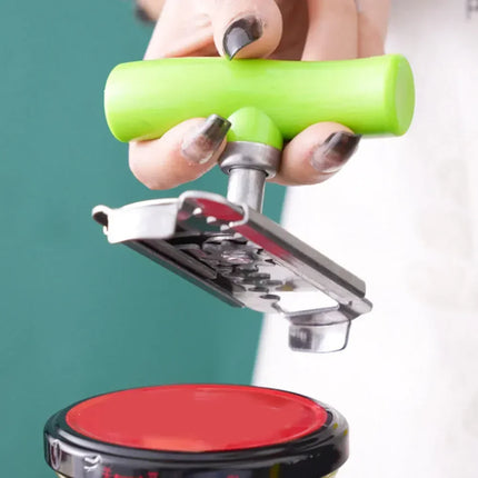 Stainless Steel Multi-Use Jar Opener | Adjustable Labor-Saving Tool for Bottle Caps Can Lids | Commercial Kitchen & Home Gadget