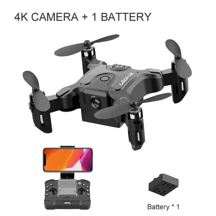 Mini Drone V2 Folding Quadcopter Aerial 4K 1080P HD Camera WiFi FPV Air Pressure Altitude Hold RC Remote Helicopter Kid Toy GIft