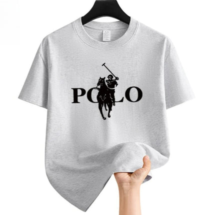 Summer Fashion Brand Men's Business Casual Short-sleeved T-shirt Loose and Versatile Crew Neck Breathable Top