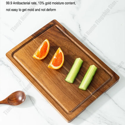Acacia Wood Cutting Board Thickened Chopping Board Home Large Size  for Cutting Meat, Vegetables, Fruit and Cheese Kitchen tools