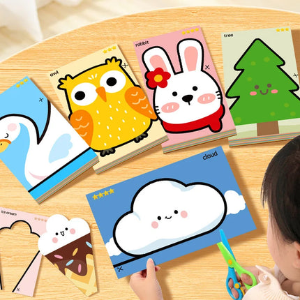 Children's Handmade Paper Cuttings Children's Interesting Origami Set Parent-Child Interaction Puzzle Early Education Toys