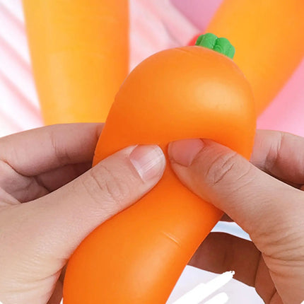 5.1 Inch Carrot Shaped Squeeze Sensory Toy Novelty Stress Relief Toy for Kids Home School Classroom Dorm Travel Party Favors