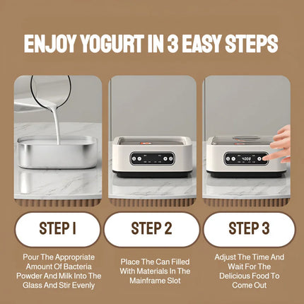 Yogurt Machine 1.6L Large Capacity Household Fully Automatic Multi-Function Stainless Temperature Control 0-48 Hours Timer