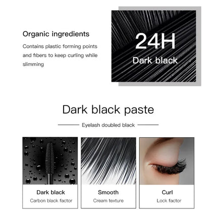 Waterproof Anti-sweat Mascara Lengthens Eyelashes Extension Black Thick Eye Lashes Makeup Cosmetic Makeup Brushes Eye