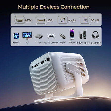 LynCast Projector 4K 350ANSI Android 11 Projetor Wifi6 BT5.4 1920*1080P Outdoor Cinema Beamer Video Home Theater projectors X3AQ