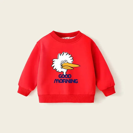 Winter Kids Sweatshirts Plus Velvet Children Pullover 2024 Warm Boy T-shirts Cartoon Girls Fleece Hoodies Baby Outerwear Clothes
