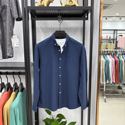 100% Cotton Corduroy Shirt - Green Long Sleeve M-4XL - Spring Autumn Slim Fit Candy Color Collection