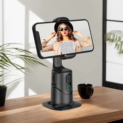 Auto Face Tracking Tripod 360° Rotation Auto Tracking Phone Holder Multi-color Fill Light Follow-up Gimbal Stabilizer for Video