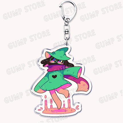 Cute Game Deltarune Keychains for Accessories Ralsei Kris Susie Spamton Undertale Angel Jewelry Keyrings Fans Gaming Gamer Gifts