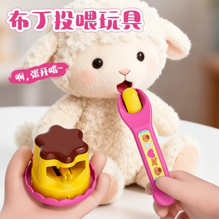 New 6PCS&Plate Set, Strawberry Food Pudding Feeding Toy, Desktop Ornaments Models, Role-Play & Early Learning Set For Kids Girls