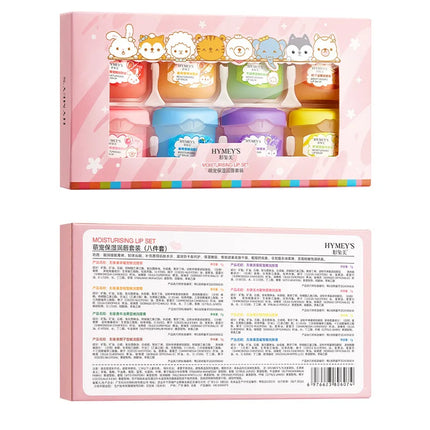 6pcs/box Fruits Lip Balm Set Moisturizing Lip Plumper Anti-Cracking Hydrating Lipstick Makeup Base Nourishing Lip Care