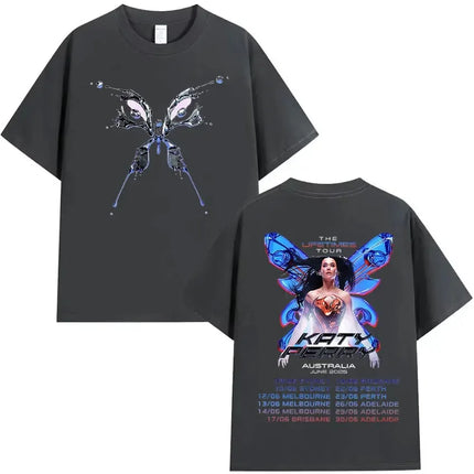 The Lifetimes World Tour T-shirt Katy Perry Merch T Shirt Oversize Y2k Women Men Causal Cotton Short Sleeve Harajuku Streetwear
