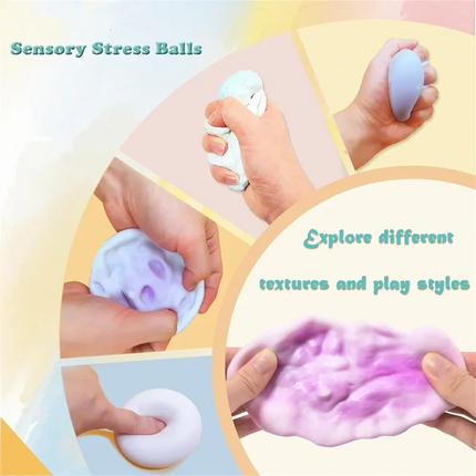 Shapeable Vacuum Grape Squishy Sand Stress Ball Squeeze Stress Anxiety Relief Sensory Fidget Toy Soothing Decompression Toy