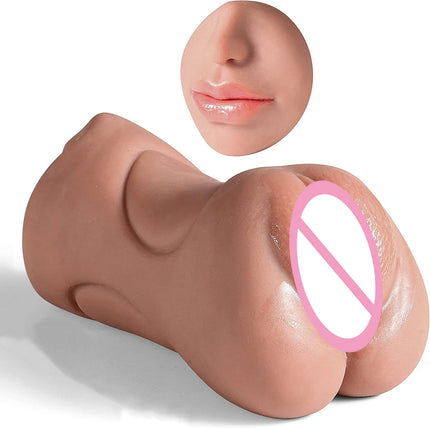 3D Flesh The Light Male Masturbation Artificial Vagina Ass mouth Silicone 3 In 1 Adult Sex Toy Doll For Man Pocket Pussy Ass