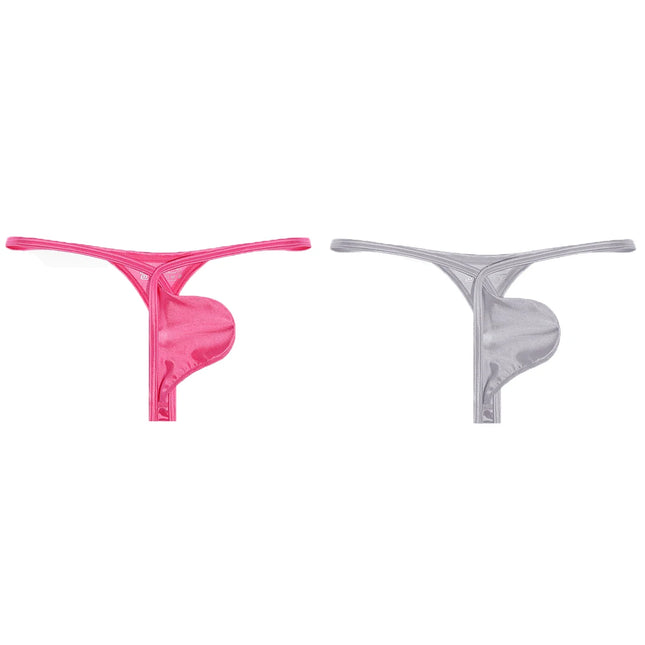 Men's Underwear Ice Silk Satin T Pants Low Waist Comfort Seamless Thongs