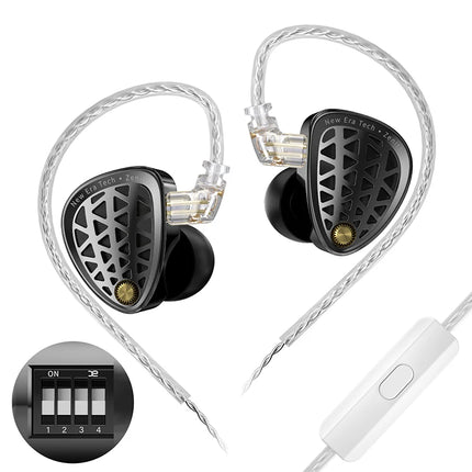 KZ Zenith Tunable IEM Metal Earphones Dynamic Driver HiFi Sound Customizable Audio Profile
