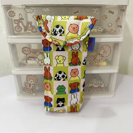 Kawaii Anime Miffy Rabbit Glasses Bag Cartoon Cute Glasses Storage Bag Cotton Inner Liner Sunglasses Protective Bag