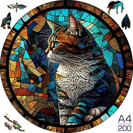Sunflower Butterfly Jigsaw Wood Puzzle, Difficult To Play Irregular Animal Fragment Puzzle, for Adults Relieve Stress  Gift