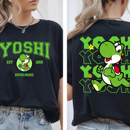 Super Mario Yoshi T-shirt Men and Women Summer Cotton Clothing Cartoon High Quality Round Neck Short Sleeved Tee Streetwear
